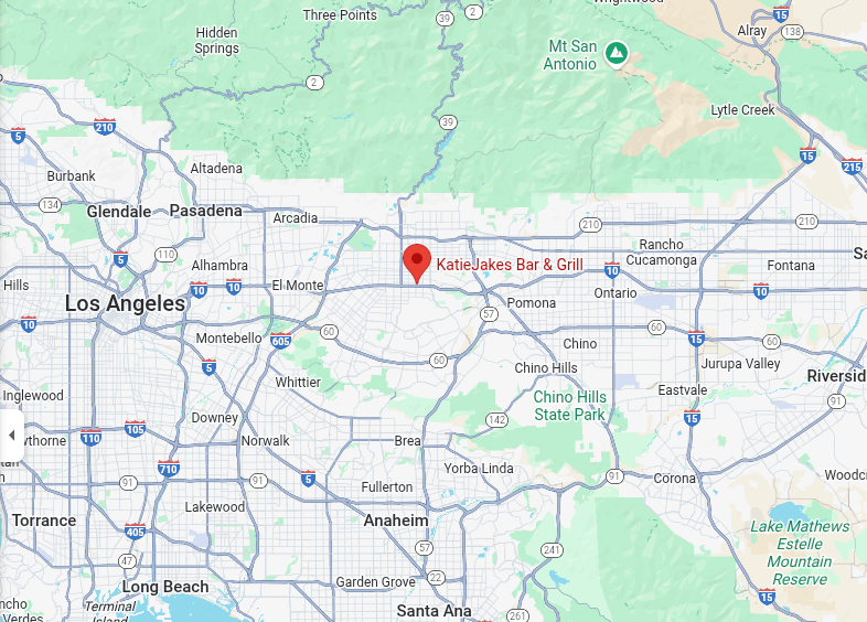Map showing KatieJakes location in Covina, CA