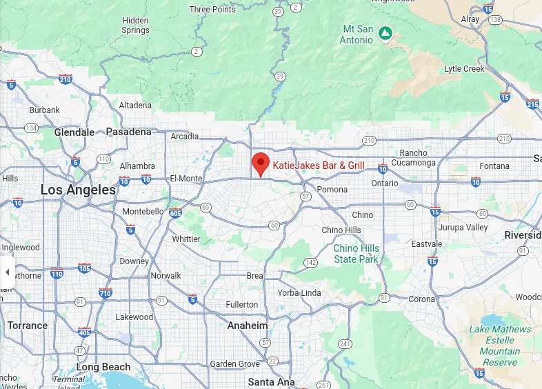 Map showing KatieJakes location in Covina, CA